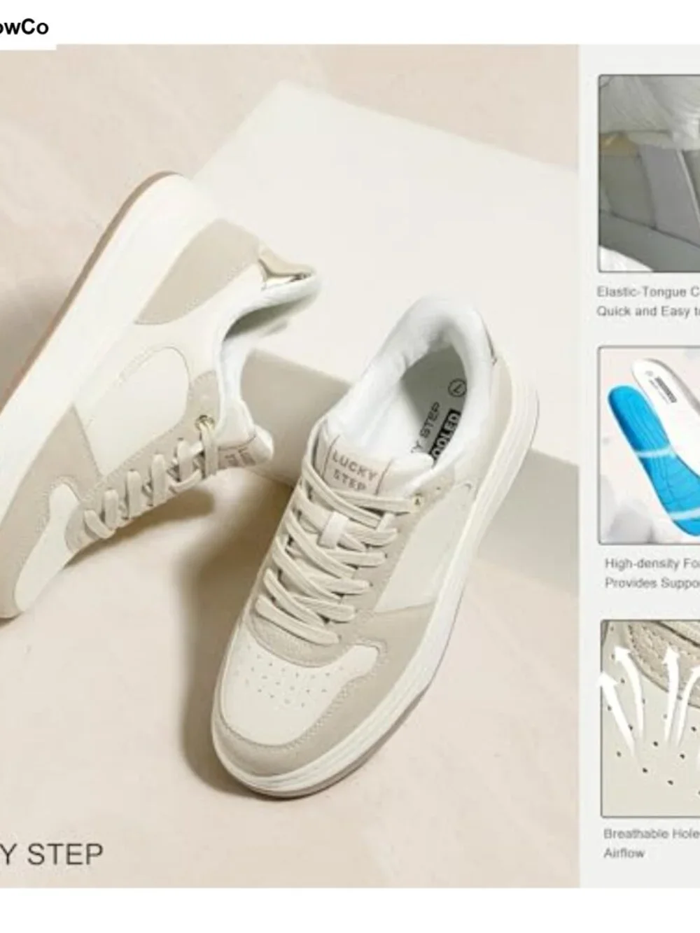 Slip-On Platform Walking Shoes for Women, Chunky Comfortable Low Top Sneakers